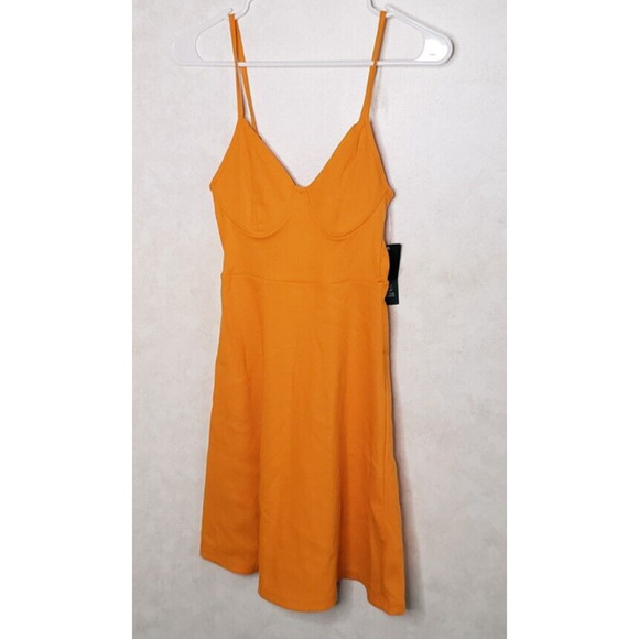 Wild Fable Dress Womens XS Mango Orange Flip Flop Mini Dress Summer Beach - Picture 3 of 6